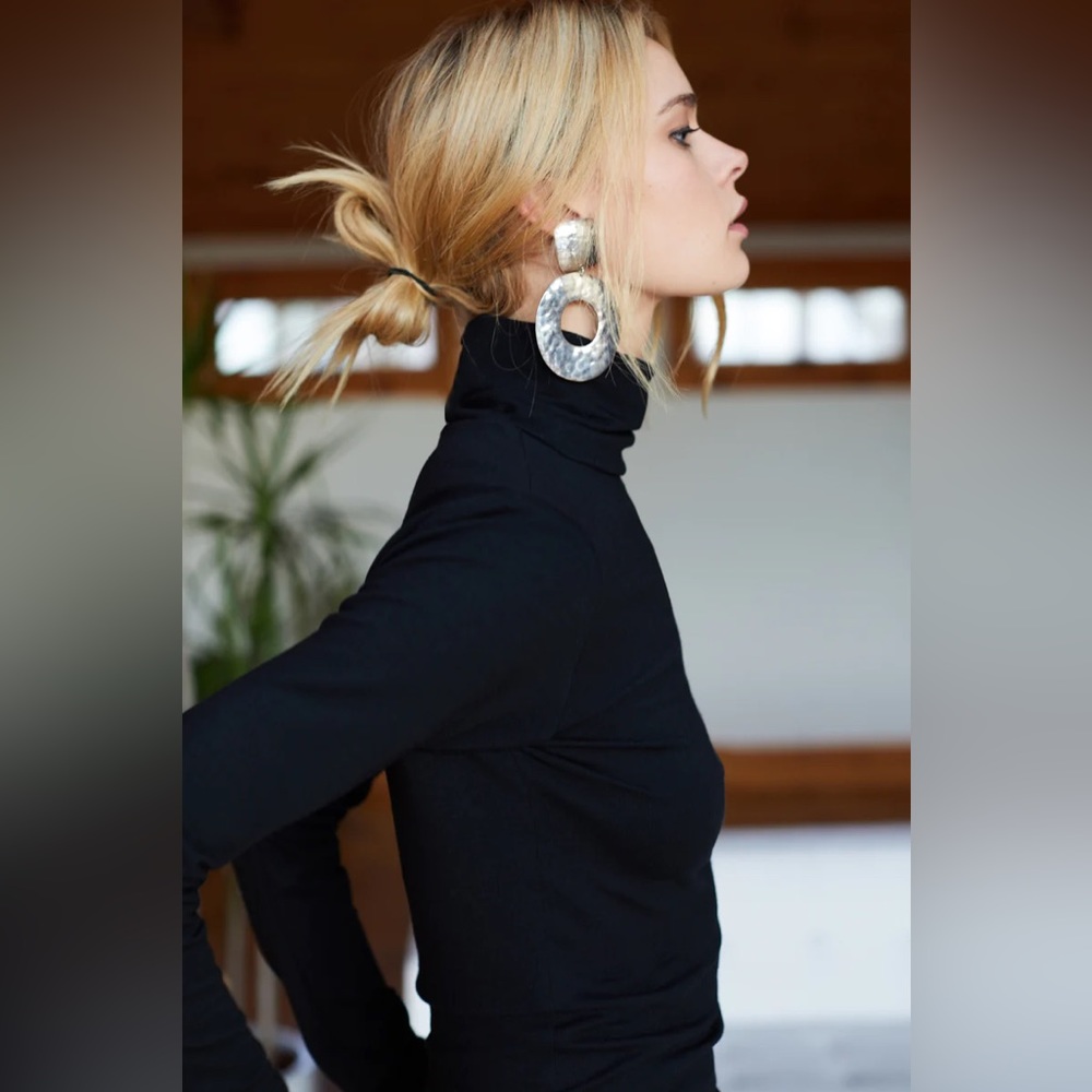 EMERSON FRY LITTLE TURTLENECK - BLACK ORGANIC